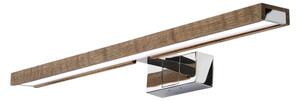 Brilagi - LED Illuminazione per specchio da bagno WOODY MIRROR 3 in 1 LED/12W/230V IP44 cromo/rovere/noce