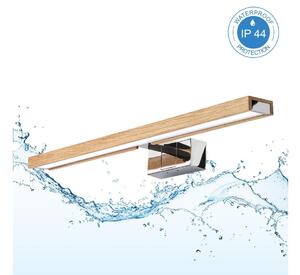 Brilagi-LED Illuminazione per specchio da bagno WOODY MIRROR 3 in 1 LED/12W/230V 60 cm IP44 cromo/rovere