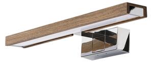 Brilagi-LED Illuminazione per specchio da bagno WOODY MIRROR 3v1 LED/8W/230V IP44 cromo/rovere/noce