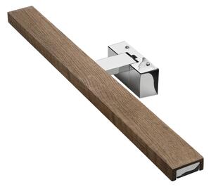 Brilagi - LED Illuminazione per specchio da bagno WOODY MIRROR 3 in 1 LED/12W/230V IP44 cromo/rovere/noce