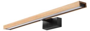 Brilagi - Illuminazione LED per specchio da bagno 3 in 1 WOODY MIRROR LED/12W/230V IP44 nero/rovere