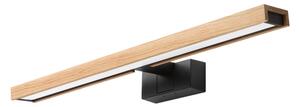 Brilagi - Illuminazione LED per specchio da bagno 3 in 1 WOODY MIRROR LED/12W/230V IP44 nero/rovere