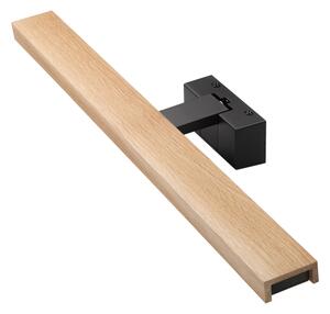 Brilagi - Illuminazione LED per specchio da bagno 3 in 1 WOODY MIRROR LED/12W/230V IP44 nero/rovere