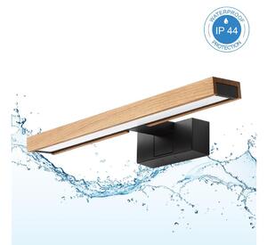 Brilagi - Illuminazione LED per specchio da bagno 3-in-1 WOODY MIRROR LED/8W/230V IP44 nero/rovere