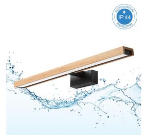 Brilagi - Illuminazione LED per specchio da bagno 3 in 1 WOODY MIRROR LED/12W/230V IP44 nero/rovere