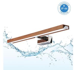 Brilagi-LED Illuminazione per specchio da bagno WOODY MIRROR 3 in 1 LED/12W/230V IP44 cromo/rovere ciliegio