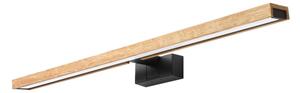 Brilagi - Illuminazione LED per specchio da bagno 3 in 1 WOODY MIRROR LED/15W/230V IP44 nero/rovere