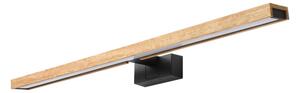 Brilagi - Illuminazione LED per specchio da bagno 3 in 1 WOODY MIRROR LED/15W/230V IP44 nero/rovere