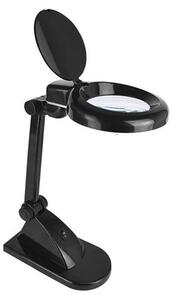 Lampada da tavolo LED con lente d'ingrandimento LED/6W/230V 6500K nera