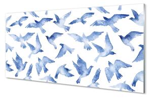 Quadro in vetro Uccelli dipinti 100x50 cm
