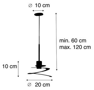 Lampada a sospensione design paralume spirale 20 cm - SCROLL