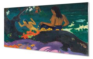 Quadro su vetro Fatata te miti (in riva al mare) - paul gauguin 100x50 cm 2 appendini