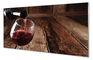 Quadro in vetro Bicchiere da vino planks 100x50 cm