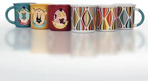 Tazzine da caffè 90 ml in porcellana decorata set 6 pezzi Le Cirque