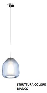 Sospensione bianco 1 luce vetro beta blu 1176bi-s1 beta-bl