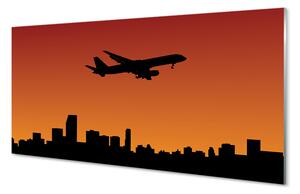 Quadro su vetro Tramonto aereo e cielo 100x50 cm 2 appendini