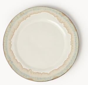 Set di 4 piatti piani fatti a mano Myrtille