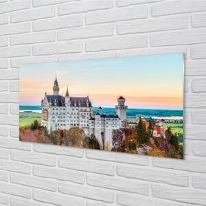 Quadro vetro Germania castello autunno monaco di baviera 100x50 cm