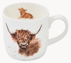 Tazza in Fine Bone China dipinta a mano Highland Cow