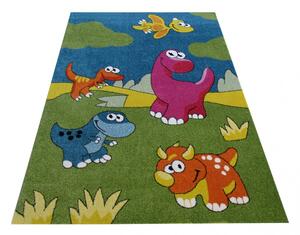 Allegro tappeto per bambini con dinosauri Larghezza: 120 cm | Lunghezza: 170 cm