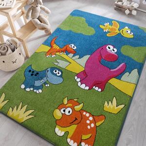 Allegro tappeto per bambini con dinosauri Larghezza: 120 cm | Lunghezza: 170 cm