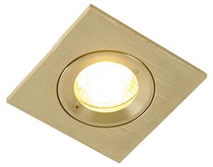 Set di 6 Faretto da incasso moderno oro IP44 - XENA Square