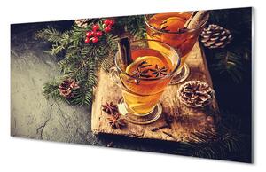 Quadro in vetro Chiodi di garofano per il tè invernale 100x50 cm