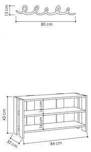 Ingresso scarpiera Tono bianco con appendiabiti nero