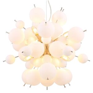 Globo 15633HO - Lampadario a sospensione con filo UDO 6xE14/25W/230V diametro 55 cm bianco