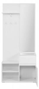 Mobile ingresso Image41B bianco con specchio