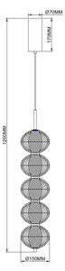 Zuma Line 003064-034756 - Lampadario LED a sospensione con cavo GALATEA LED/30W/230V oro