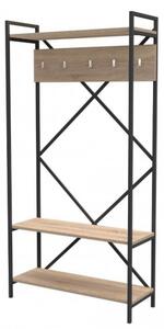 Scaffale ingresso appendiabiti Kety metallo antracite