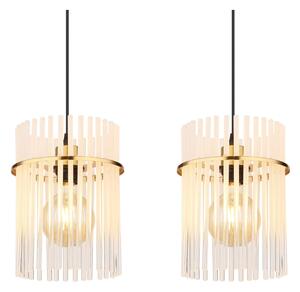 Globo 15698-4HM - Lampadario a sospensione con filo GORLEY 4xE27/60W/230V oro