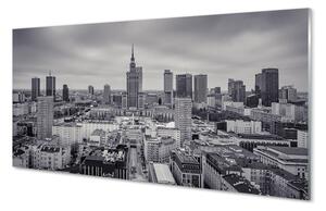 Quadro in vetro Panorama dei grattacieli di varsavia 100x50 cm