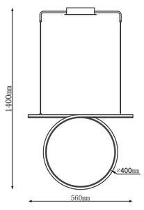 Lampadario a sospensione su cavo ODETTA LED/30W/230V 4000K nero