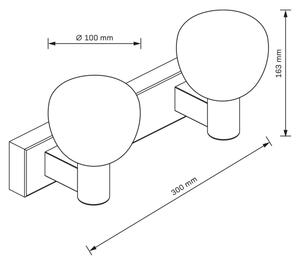 Applique da bagno POLA 2xG9/5W/230V IP44 nero/trasparente