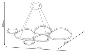 Lampadario LED sospeso su cavo PETRA LED/58W/230V 4000K nero