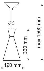 Lampadario MODERN 1C 1xE27/20W/230V