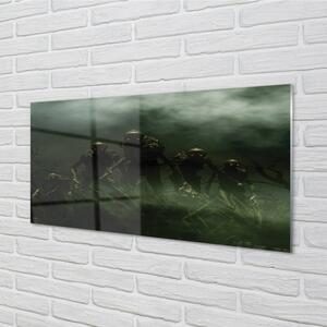Quadro in vetro Nuvole di zombie 100x50 cm