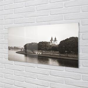 Quadro su vetro Ponte sul fiume cracovia 100x50 cm