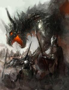 Illustrazione dragon hunt, fotokostic