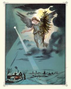 Illustrazione Christmas night Angel carrying a Christmas, duncan1890