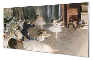 Quadro vetro Prova di balletto sul palcoscenico - edgar degas 100x50 cm