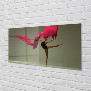 Quadro in vetro Tessuto rosa ballerina 100x50 cm