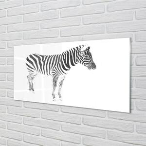 Quadro in vetro Zebra dipinta 100x50 cm