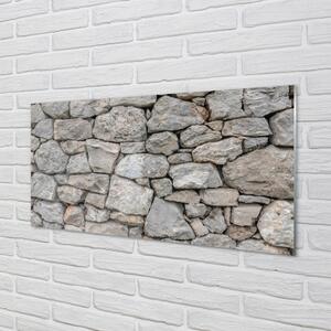 Quadro vetro Muro di pietra 100x50 cm