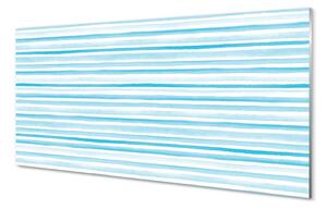 Quadro in vetro Strisce blu 100x50 cm