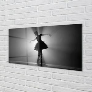 Quadro di vetro Ballerina sfondo grigio 100x50 cm