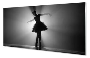 Quadro di vetro Ballerina sfondo grigio 100x50 cm
