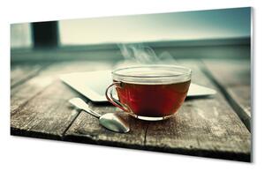 Quadro su vetro Cucchiaio da tè caldo 100x50 cm